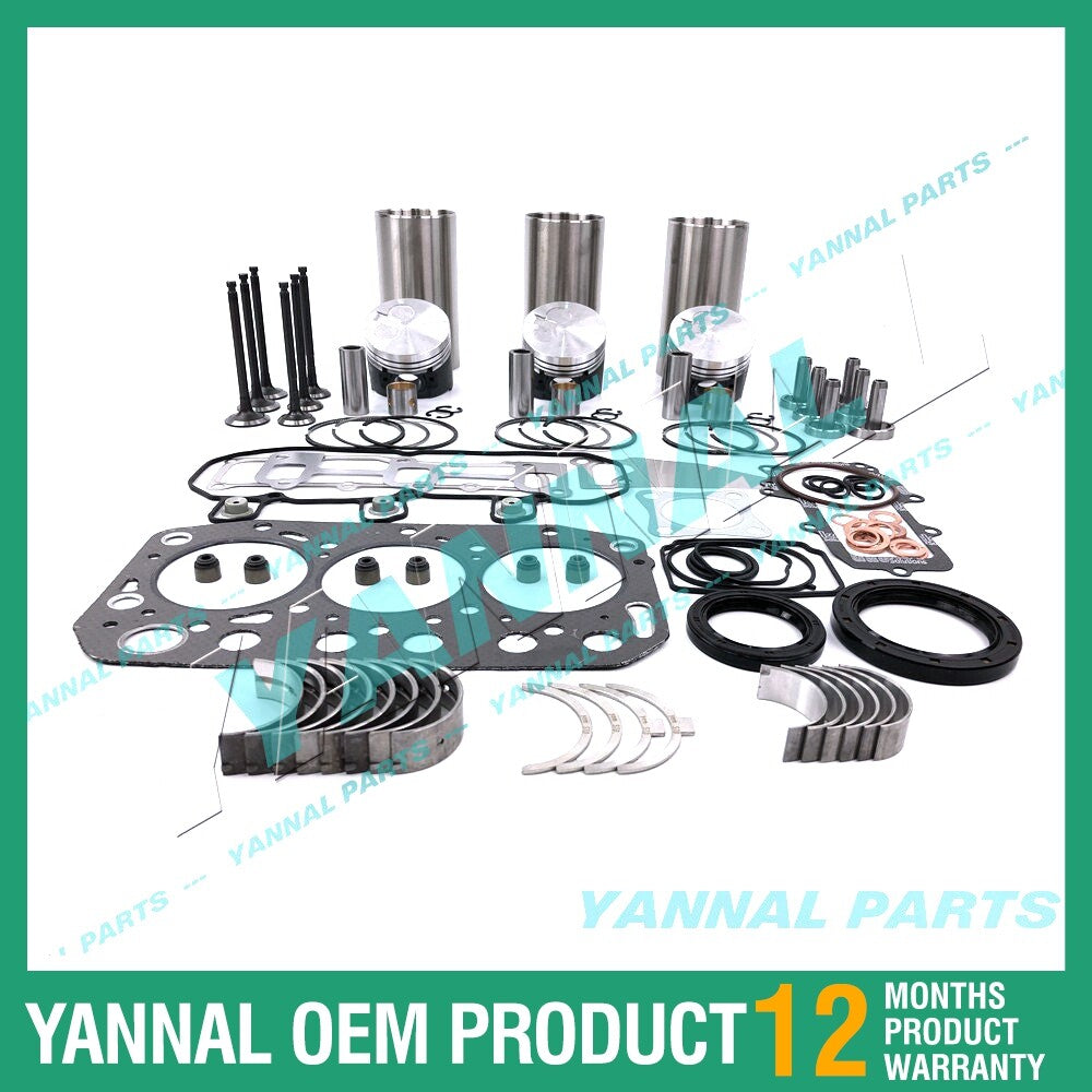 TK3.70 Engine Rebuild Kit with Shim Bearing Valve for Yanmar Diesel Engines