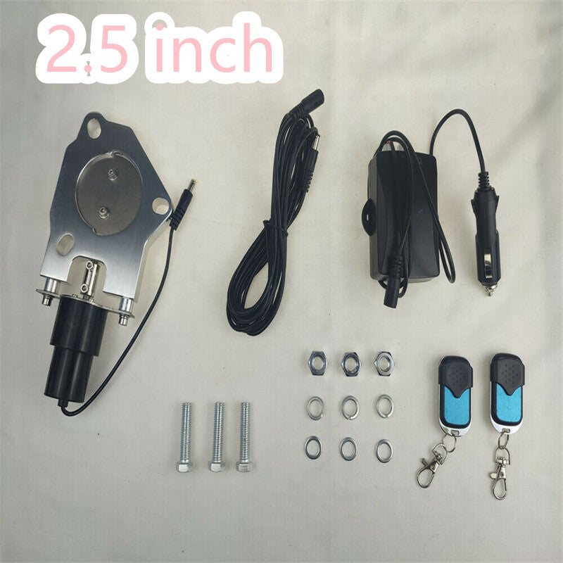2.5 Electric Exhaust Vavle Control Motor Kit Stainless Headers  Remote Switch