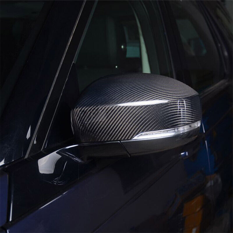 2pc Carbon Fiber Door Mirror Trim Cover Fit for Range Rover Sport L494 2014-2019
