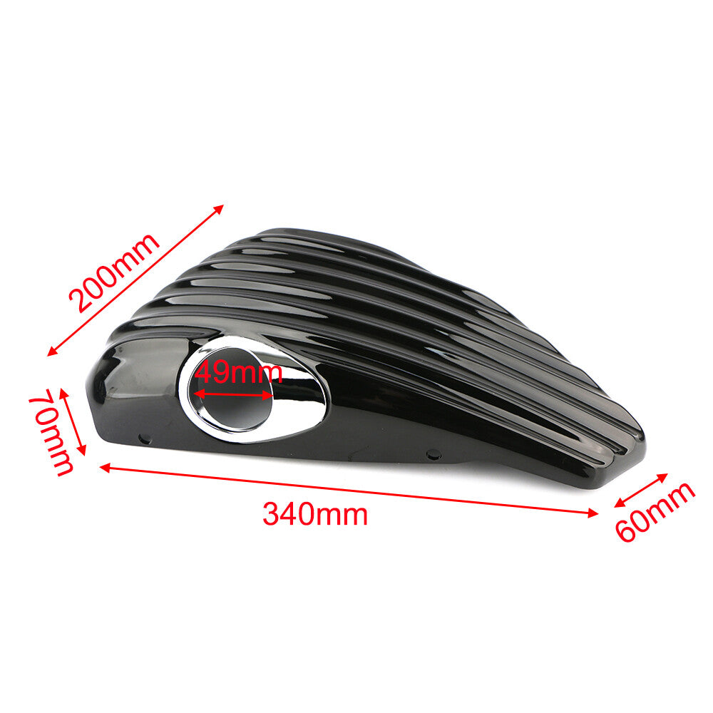 Glossy black fuel tank cap protector for Harley Sportster XL 1200 883