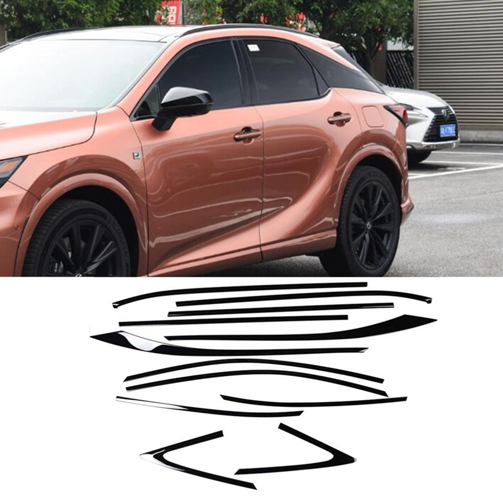 for Lexus RX350 350h 500h 2023-2024 Black steel Car Window Molding Trim Strips