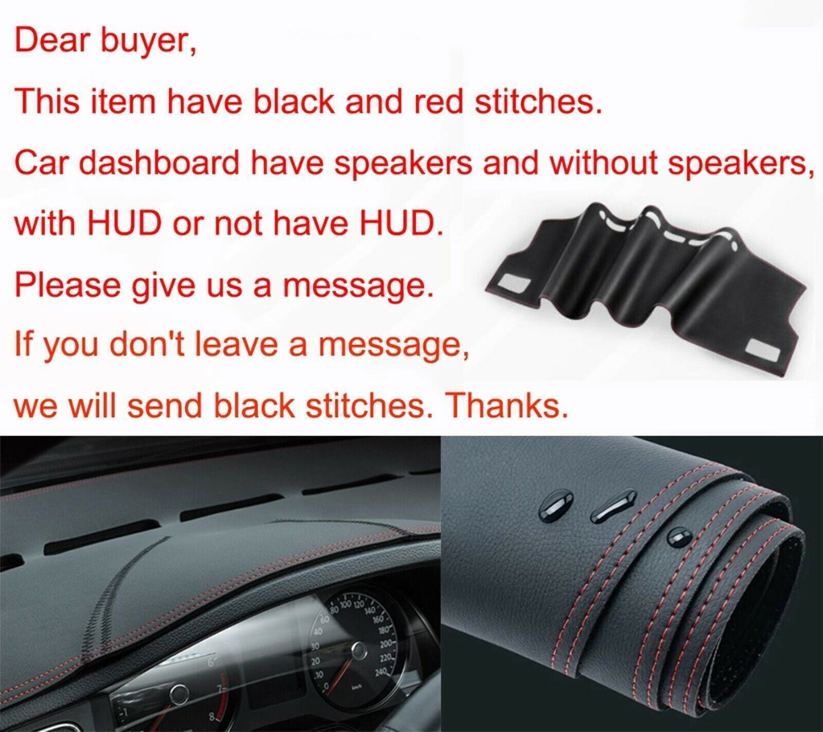 PU Leather Dashboard Dash Mat Non-slip DashMat Sun Pad for Tesla Model 3 2018-23