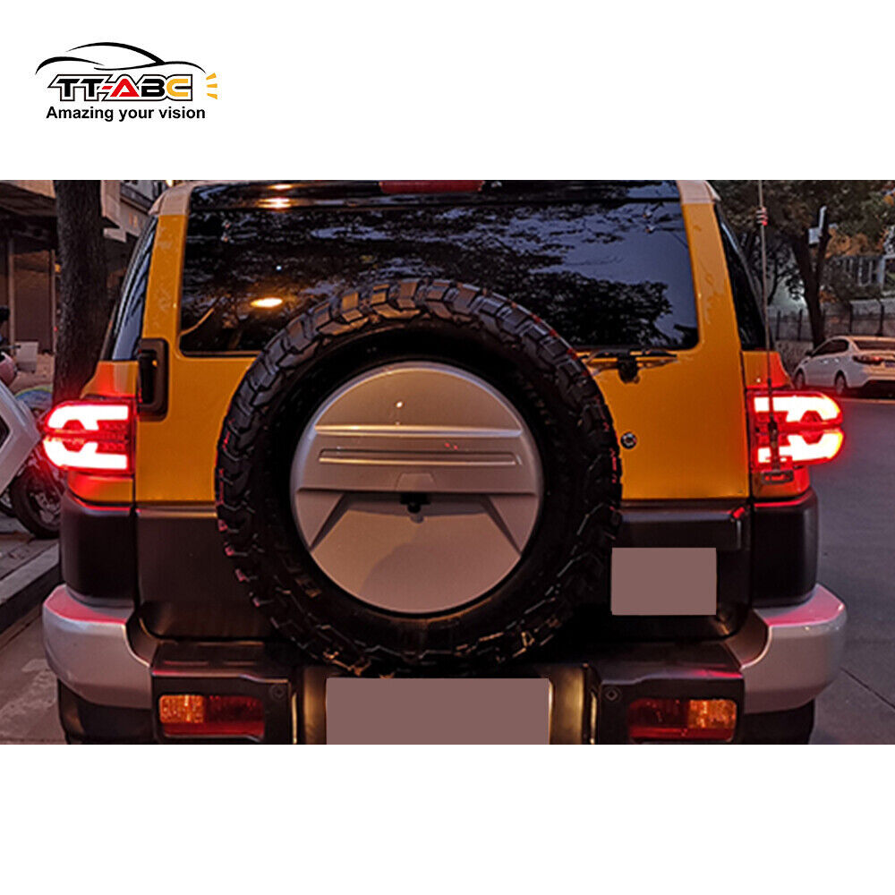 Smoked LED taillights for Toyota FJ Cruiser 2006-2020 rear light assemblies (pair).
