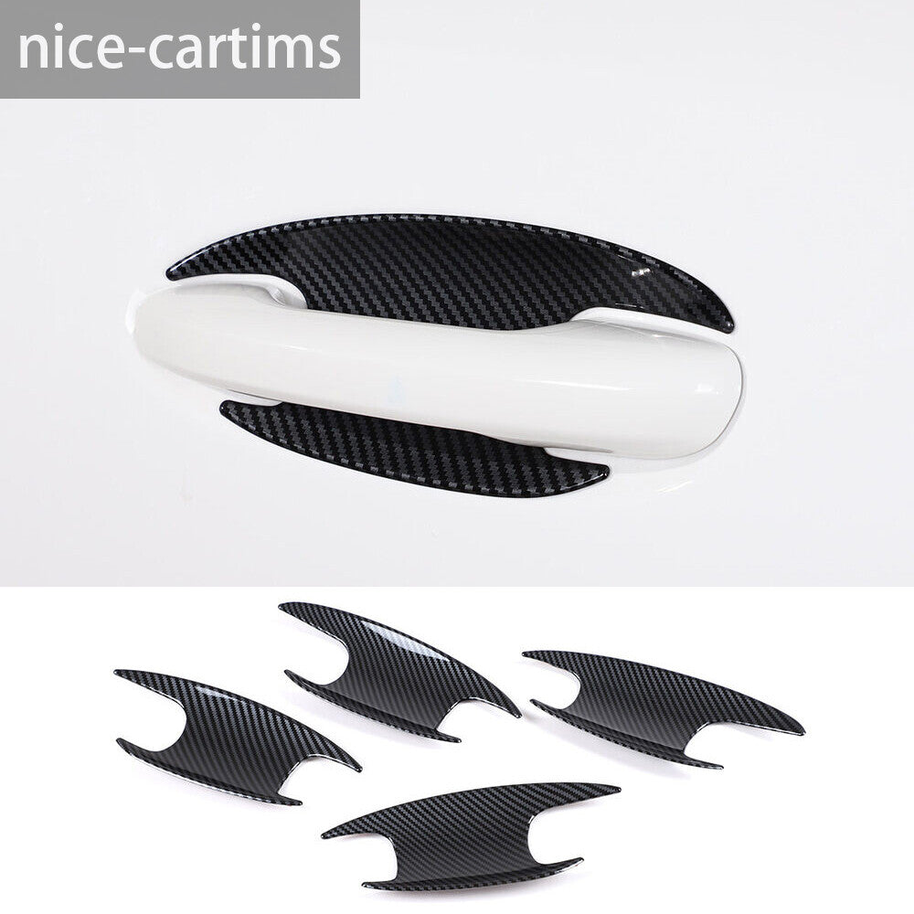 Carbon Fiber ABS Outer Side Door Handle Bowl Cover for Benz C Class W206 2022-23