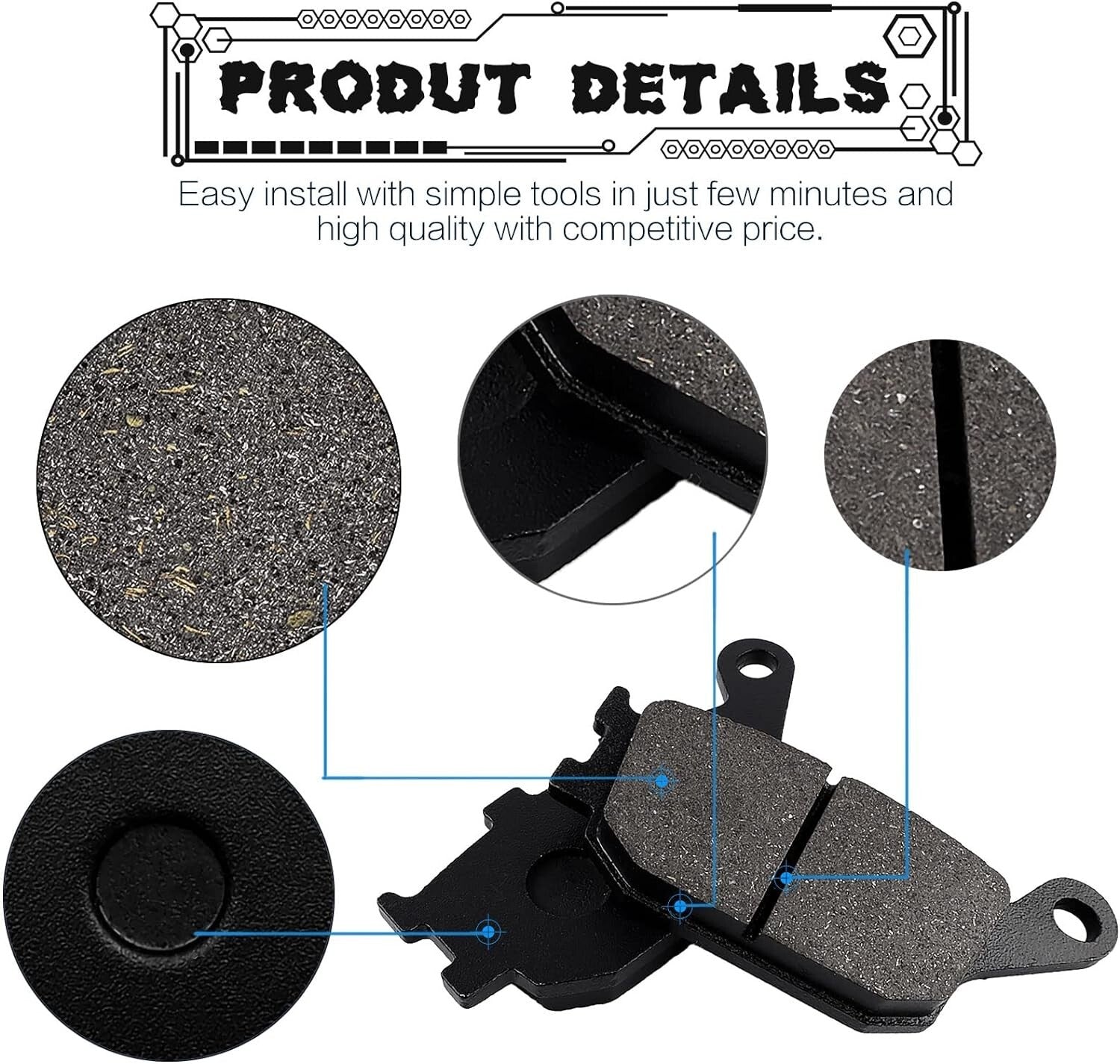 Brake Pads for Yamaha FZ1 FZ8 YZF R6 R1 FZ1 MT07 MT09 FZ07 FZ09 FZ8 YRZR7 XSR09