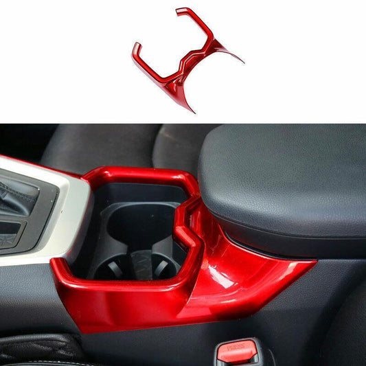 ABS Red Middle Console Drinking Glass Trim 1PCS for Toyota RAV4 2019-2020 2023