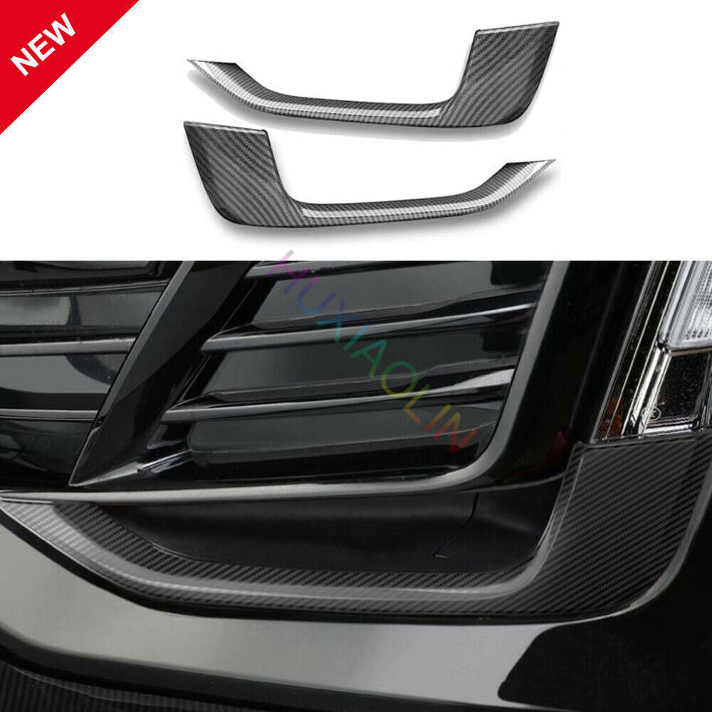 for Cadillac CT5 2020-24 GL Carbon Fiber Look Front Fog Lamp Light Strip Trim 2P