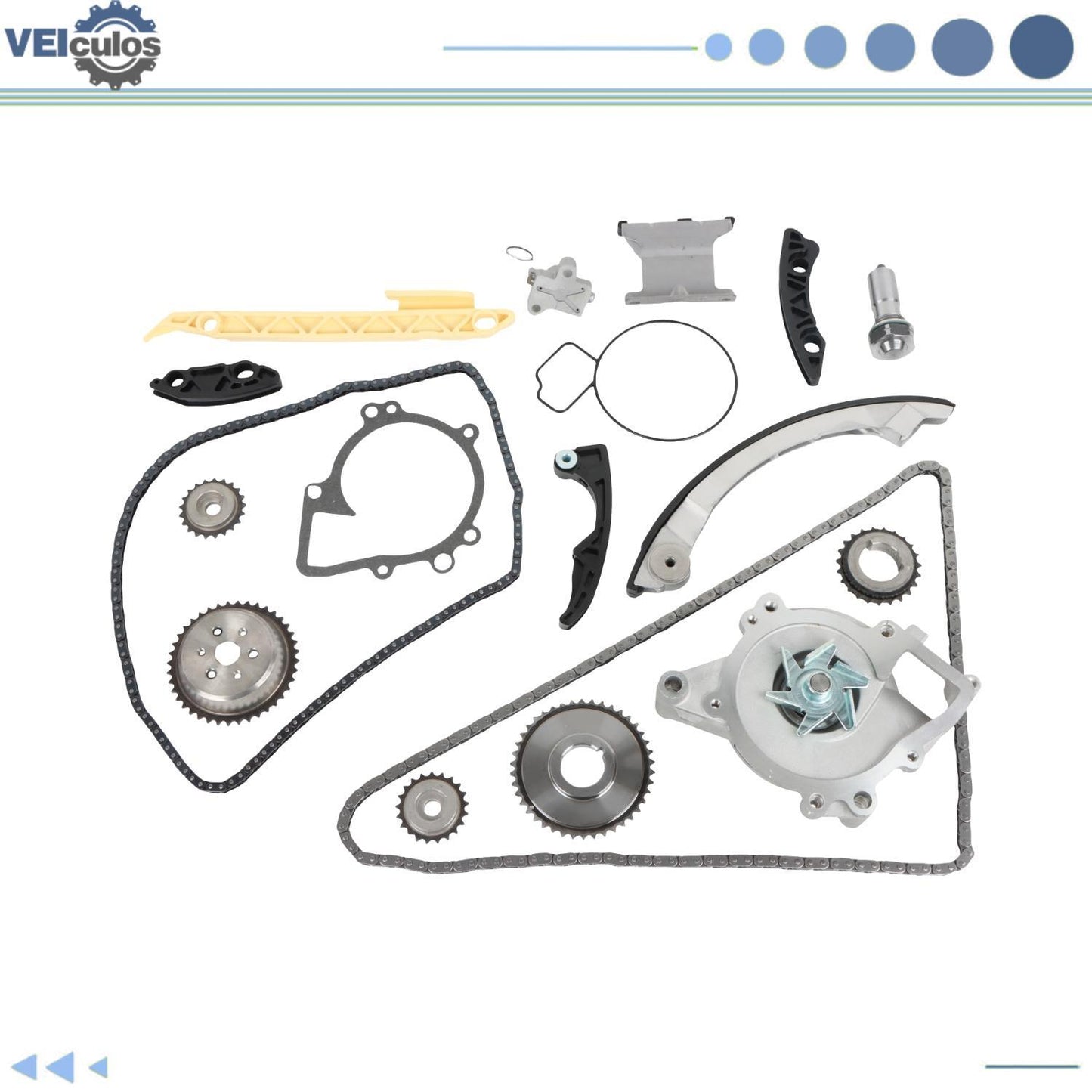 Timing Chain Kit W/ Water Pump for Chevrolet Equinox for Buick Verano for Pontiac 2.4L