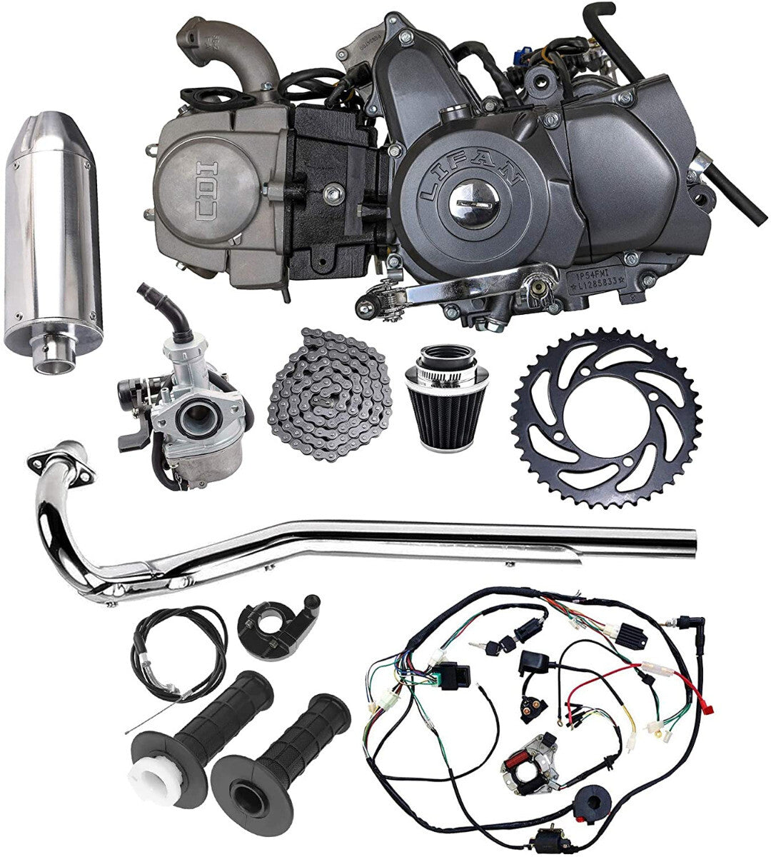 for Lifan 125cc engine motor kit semi-automatic electric/kick start for CT70, CT90, 110, SSR