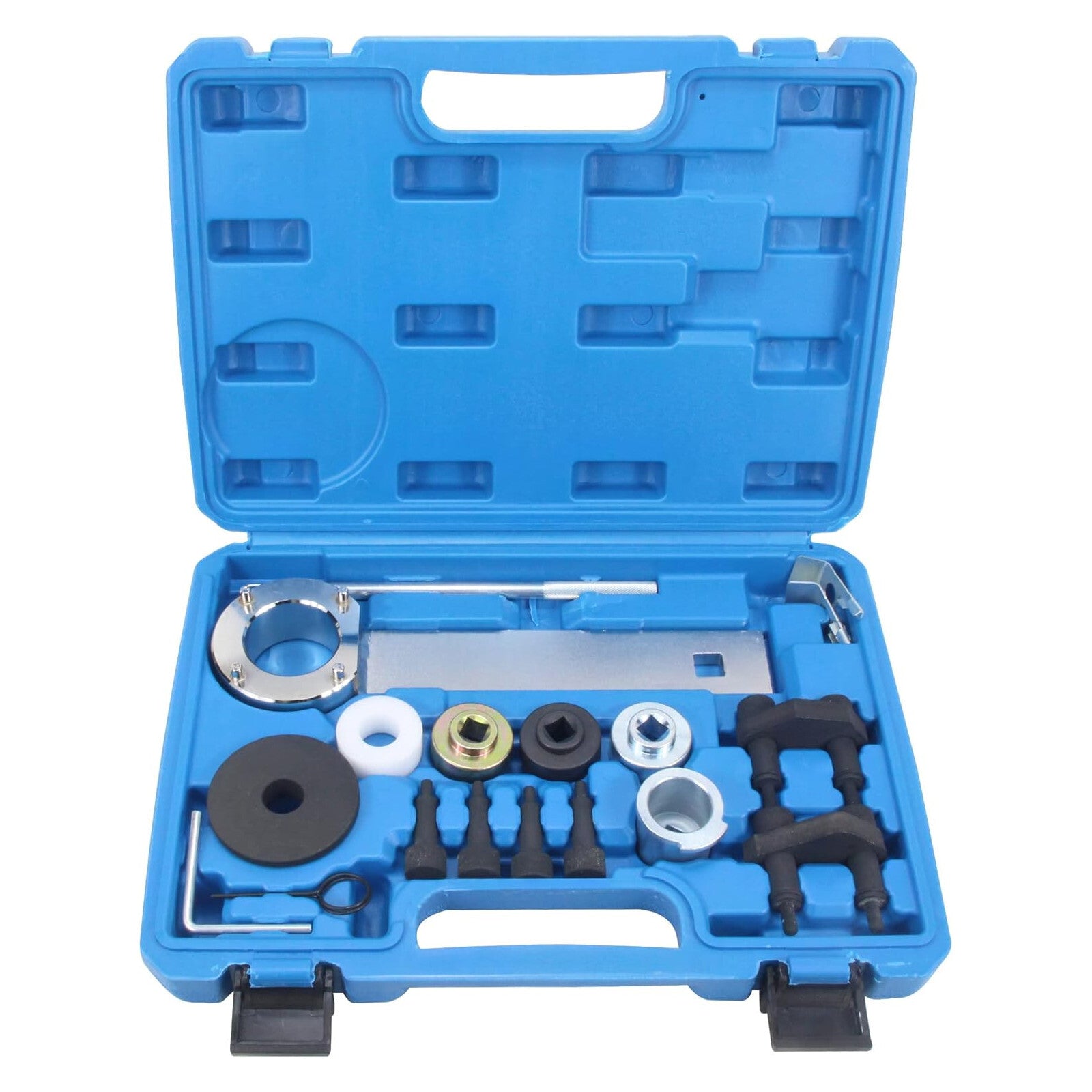 Camshaft, crankshaft, and engine timing tool kit compatible with for Audi for VW VAG 1.8 and 2.0T engines.