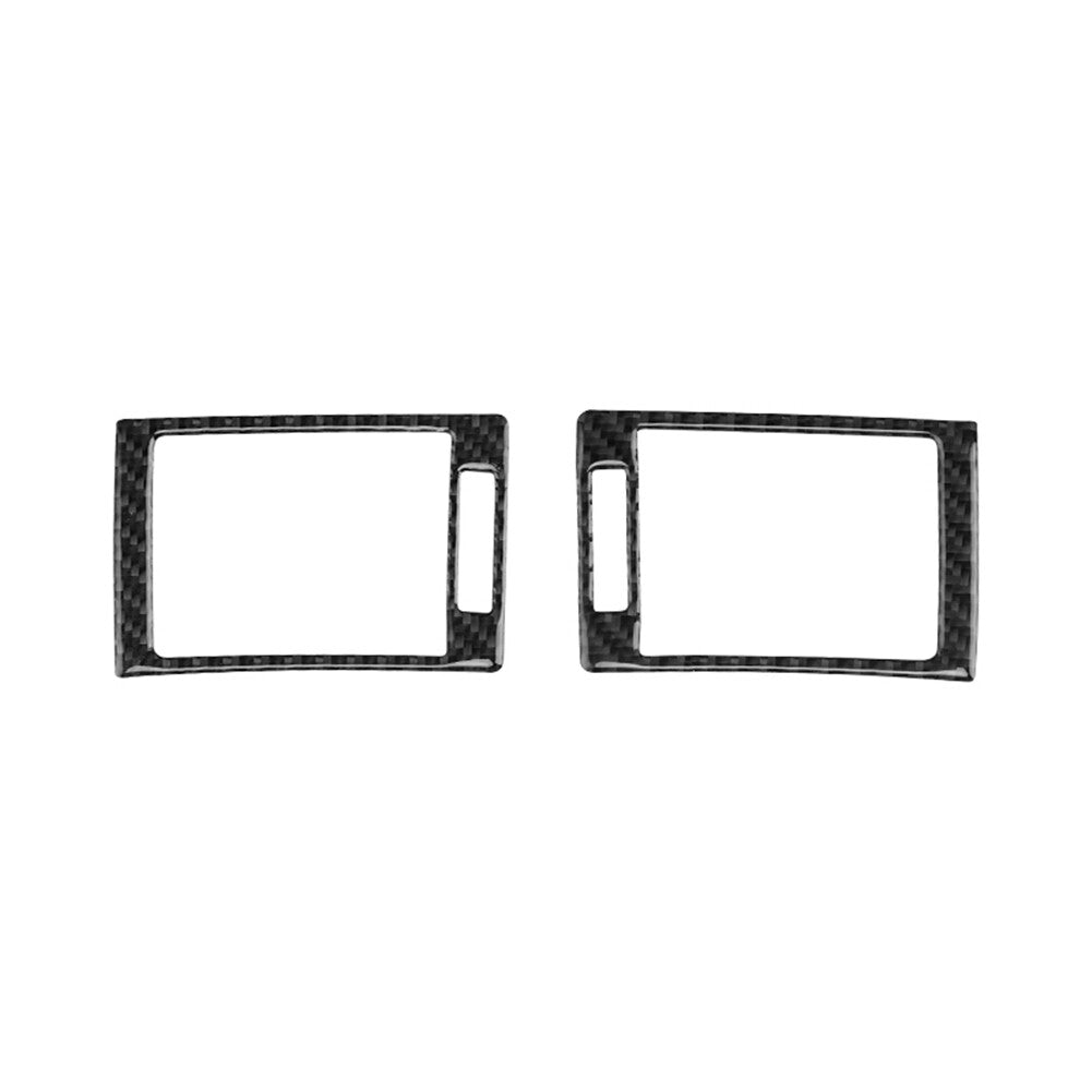 2X Car Left & Right Air Outlets Panel Trim Carbon Fiber for Audi for A4 S4 2005-2008