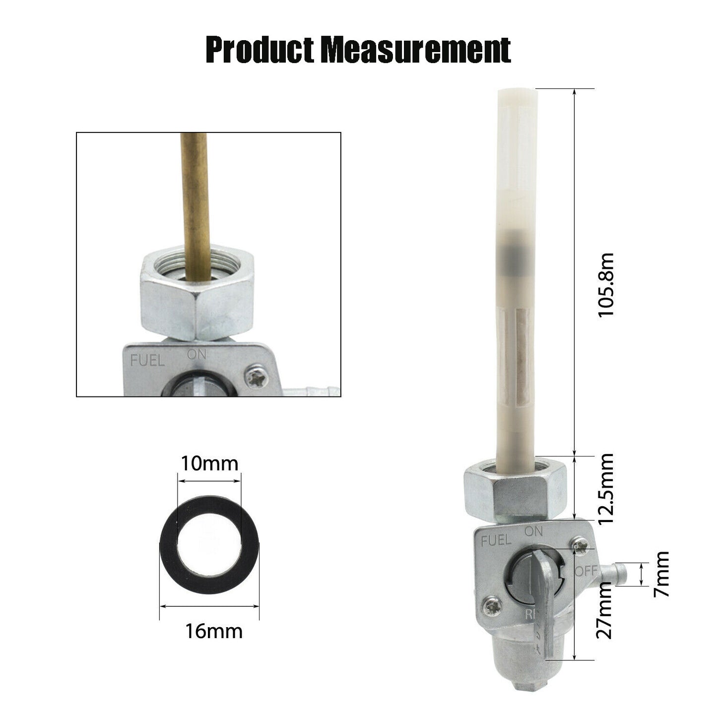 fit for Honda XL250R XR250L XL350R Petcock Fuel Tank Switch Valve