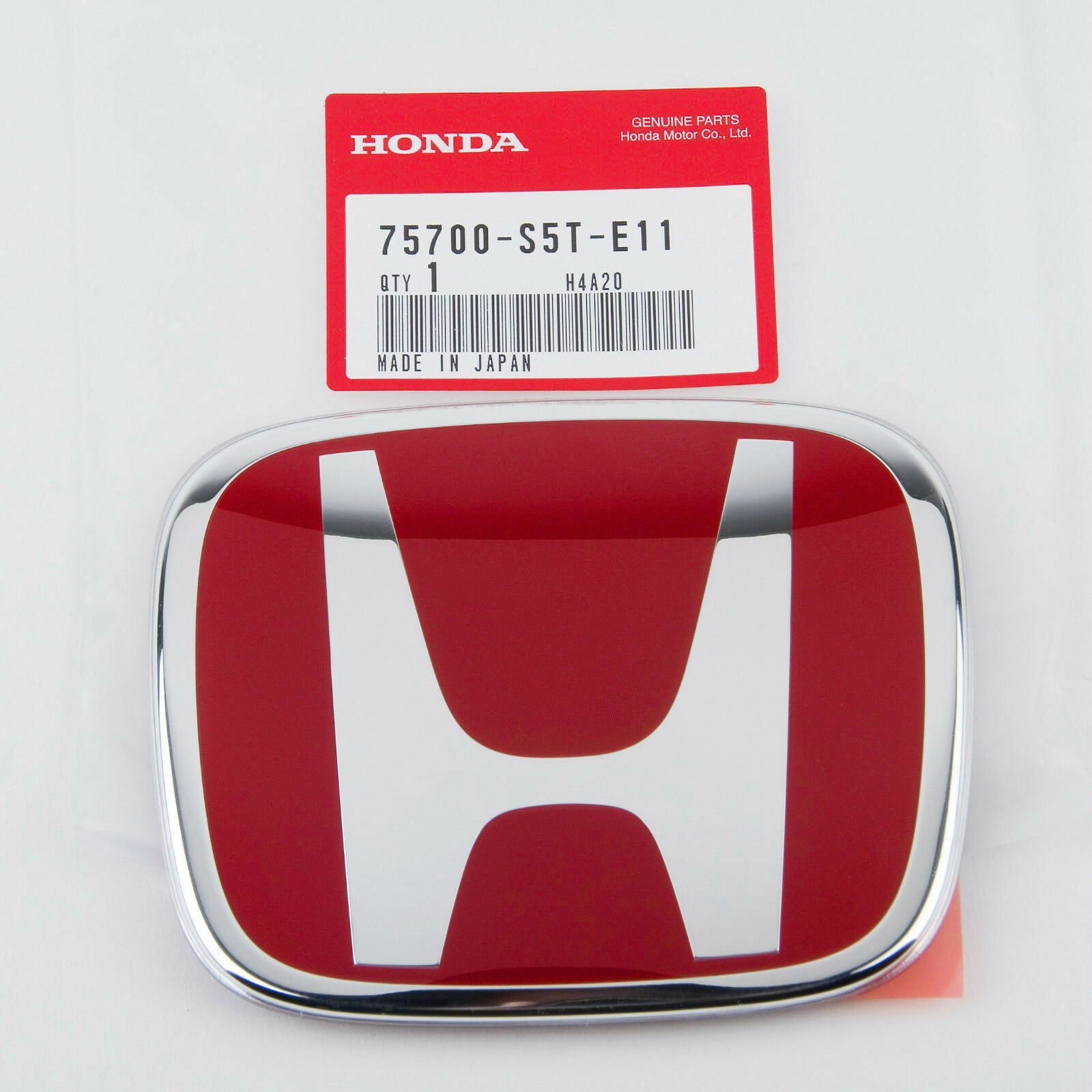 FIT 06-11 for Honda for Civic 2DR Coupe JDM RED H Type R - Front Rear Emblem EX SI