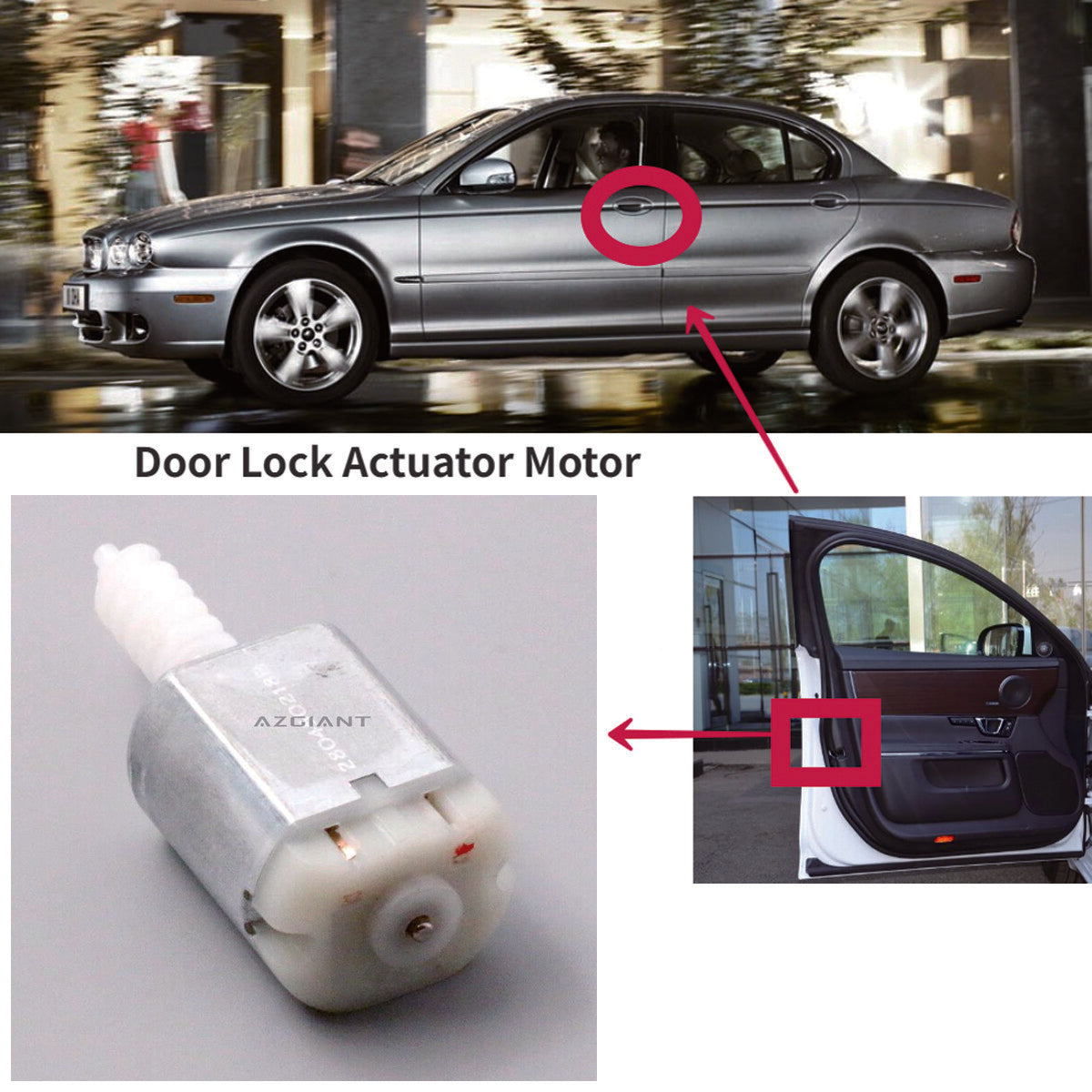 1020656 3T0415 Central Door Latch Actuator Motor for 2015-2020 for Ford S-MAX II