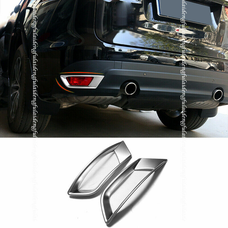 2X for Jaguar F-PACE 2016-2020 Chrome Rear Fog Light Lamp Frame Cover Trim Strip