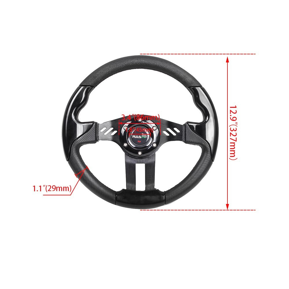 13inch Black for Golf Cart Steering Wheel Black Hub Adapter for Club Car for DS 1984-UP