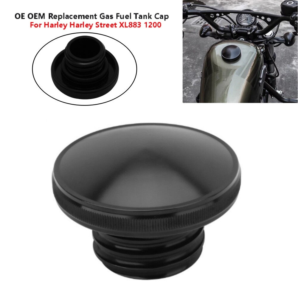 Black Fuel Gas Tank Oil Cap Cover for Harley Softail Dyna Road King 92-up XL 883