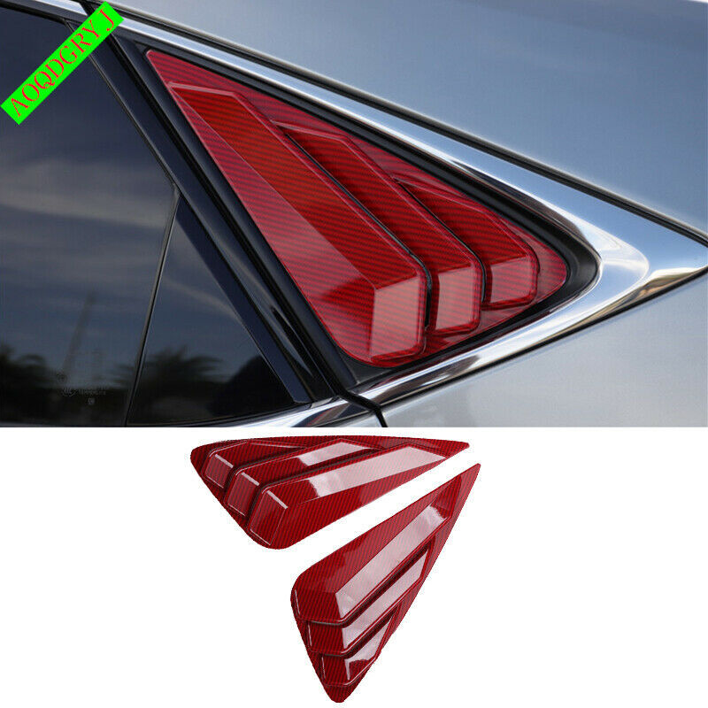 Red Rear Window Quarter Louver Cover Trim for LEXUS NX200t NX300h NX300 15-2021