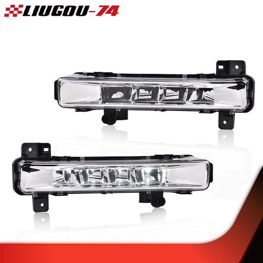 One pair of LED DRL fog lights (left + right) suitable for BMW 5 Series G30, G31, G38, 520, 530, 540