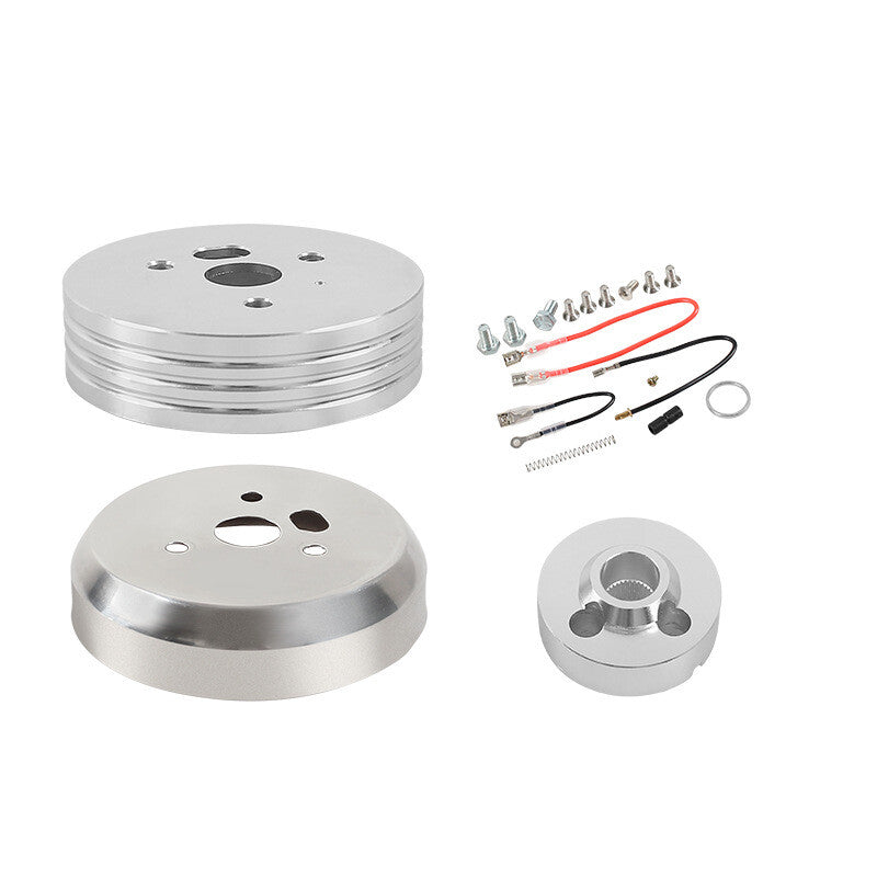 5-hole and 6-hole automotive steering wheel hub adapters, auto polishing hub connector parts,