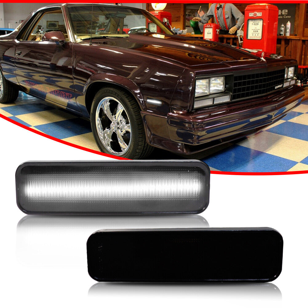 Smoke white LED side marker lights suitable for 82-87 for Chevrolet El Camino and for GMC Caballero