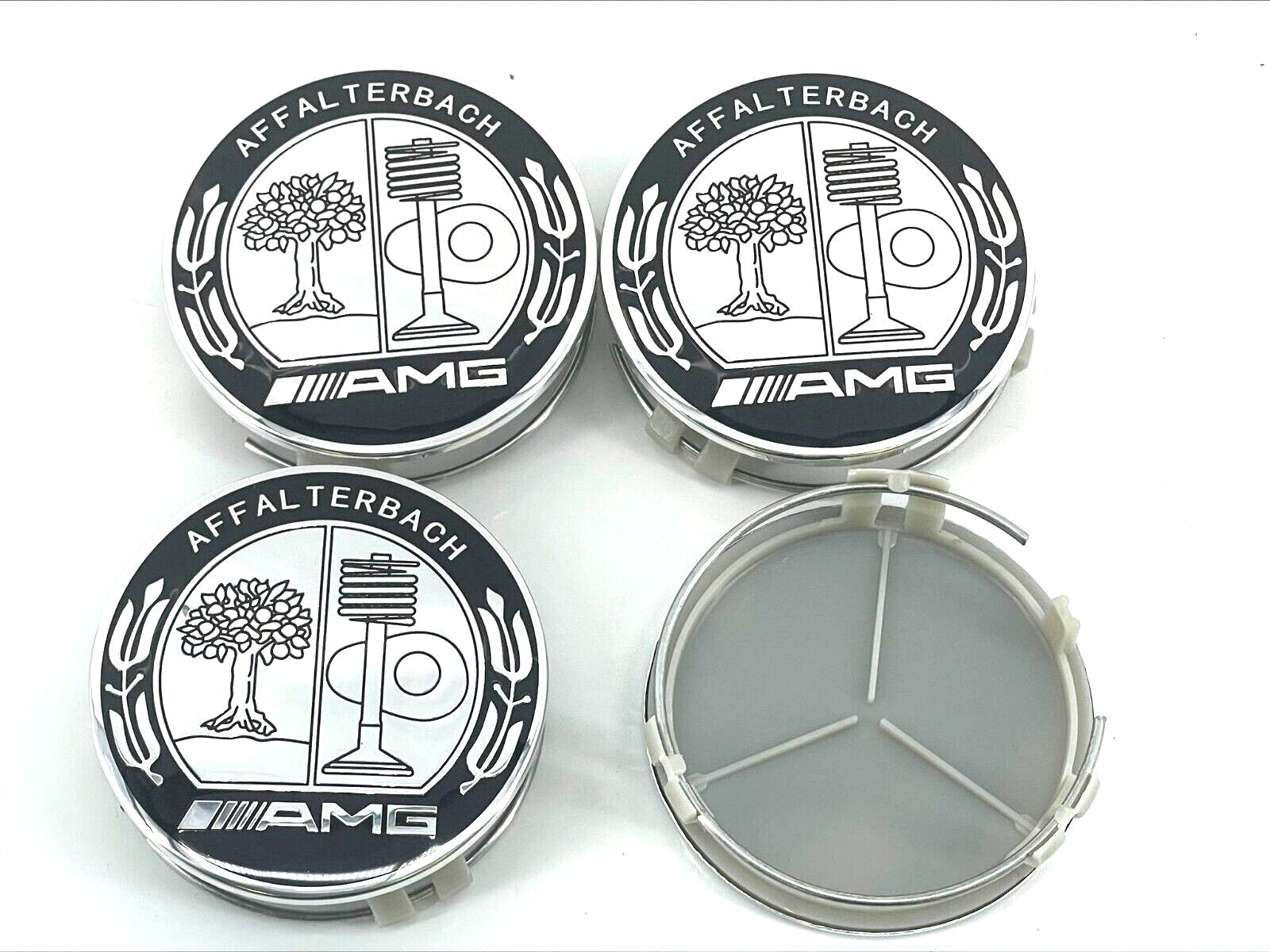 4-piece wheel center caps, Amg Affalterbach 75mm rim