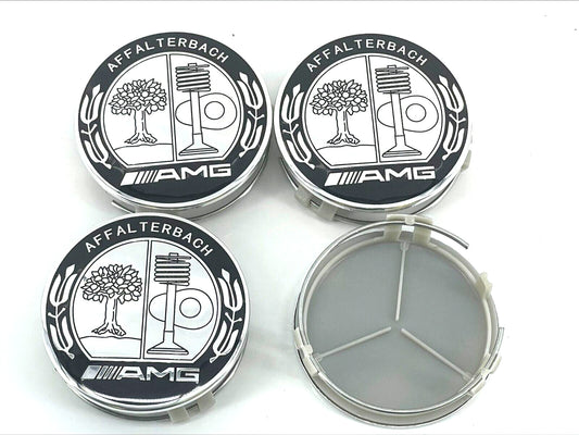 4-piece wheel center caps, Amg Affalterbach 75mm rim