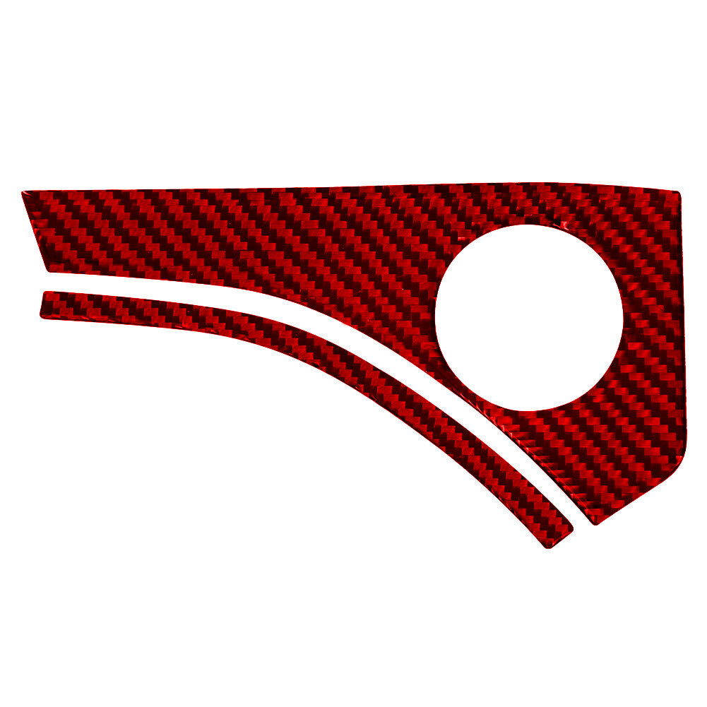 Red Carbon Fiber Engine Start Button Frame Cover Trim for Ford Explorer 2020-23
