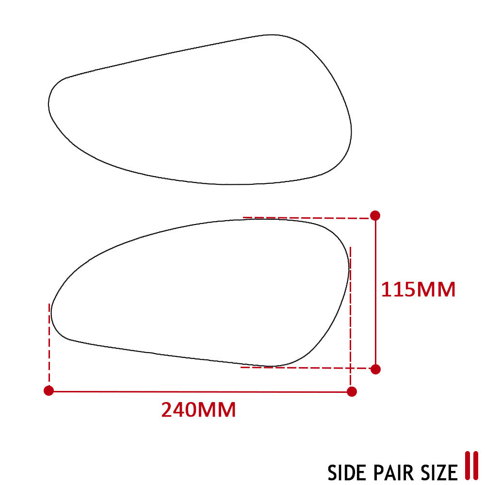 Anti slip Tank Pads Gas Knee Grip Traction Pads Side Decals for Triumph T120 100