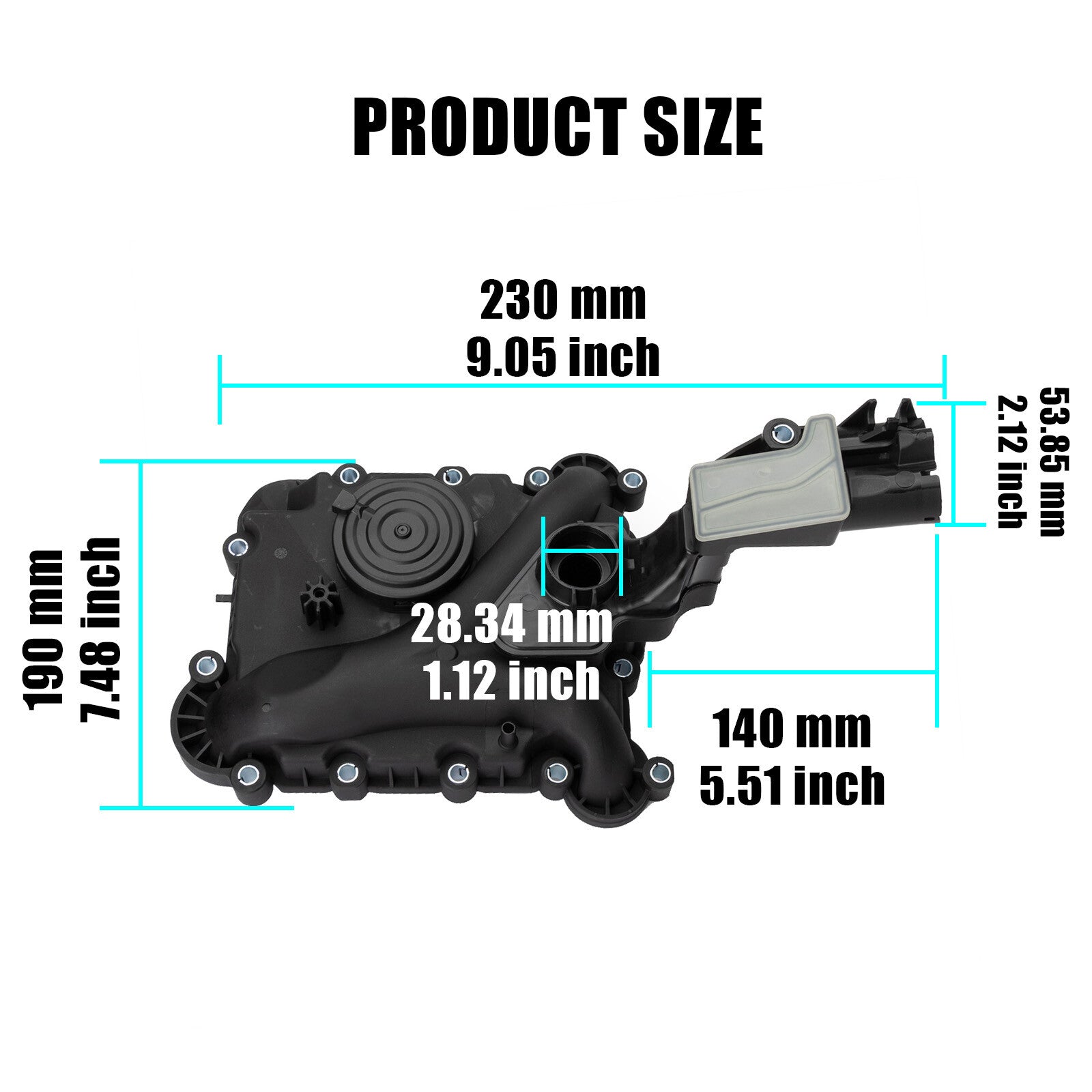 Oil separator PCV valve ventilation trim 06E103547AB suitable for Audi Q7 for A8 Q5 S4 A6 A7 3.0T