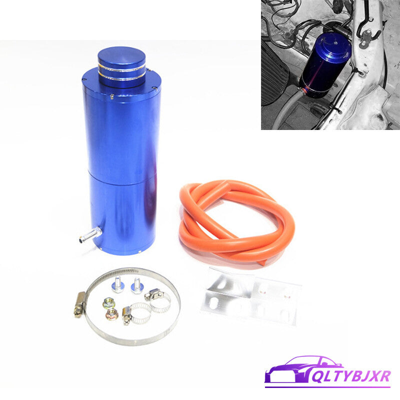 800ml 8 Radiator Coolant Over Flow Reservoir Fluid Bottle Tank Blue Aluminum