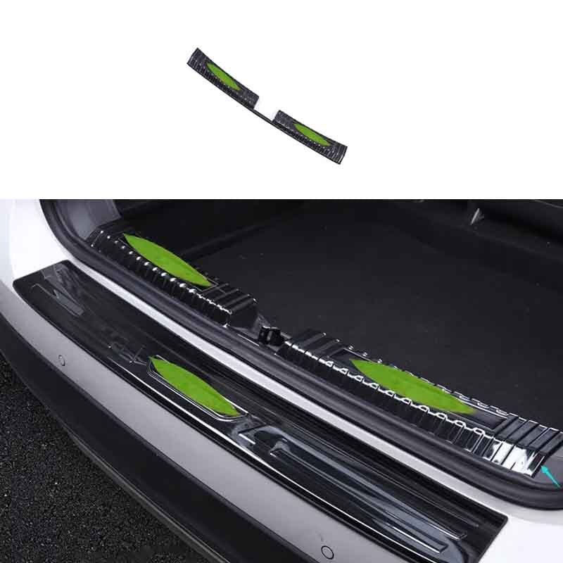 Rear Bumper Protector Guard Trim 2020-2022 Black Inner for Volkswagen T-Cross