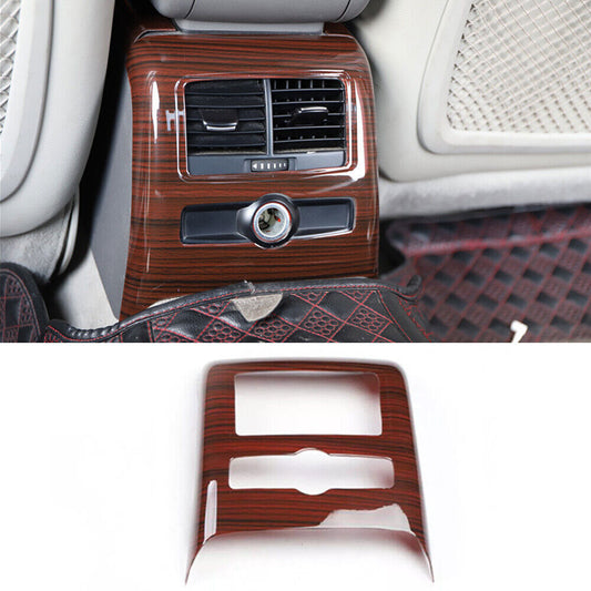 for Audi A6 2008-2011 Peach Wood Grain Inner Rear Air Outlet Vent Cover Decor 1P