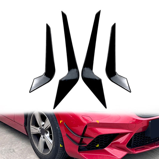 Front Bumper Lip Spoiler Splitter Side Cover for BMW 2 Series M2 F87 2016-21