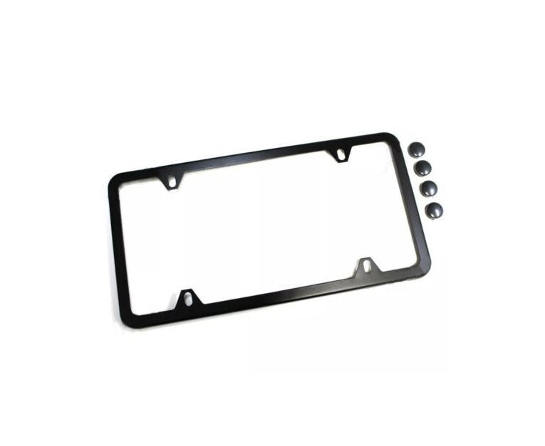 Car license plate frame cover cap, trunk 4-hole ultra-thin black, suitable for Chevrolet .