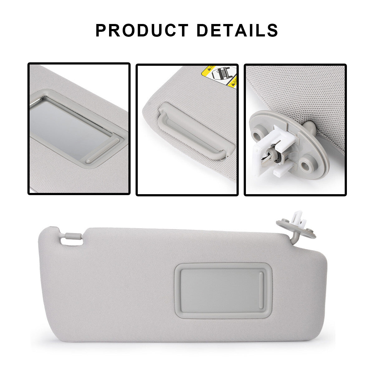 1X 74310-35A91-B1 Sun Visor Right Driver Side Gray for Toyota Prado 2010-2023 AU