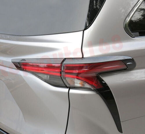 for Toyota for Sienna 2021-2023 ABS Carbon Pattern Rear Tail Lights Eyebrow Covers