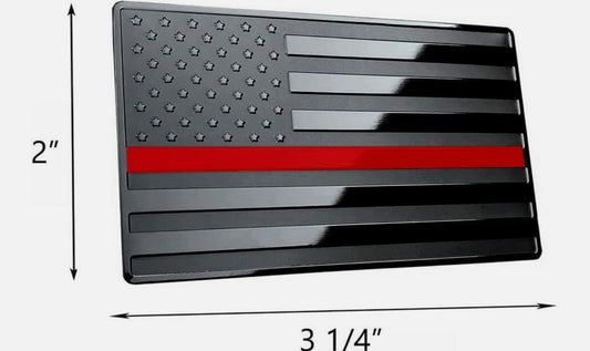 Car side fender rear trunk badge sticker American flag black and red for Chevrolet