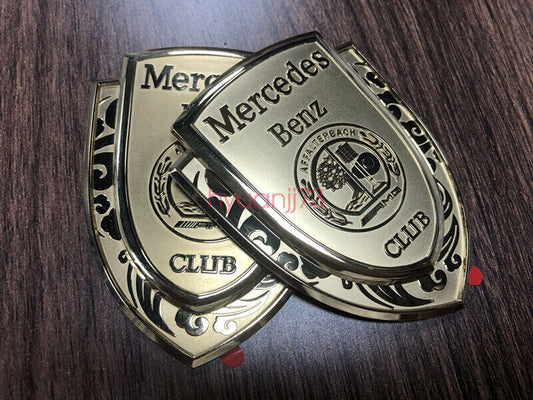Golden AFFALTERBACH Club - Suitable for Mercedes-Benz car body badges and rear trunk lid badges.
