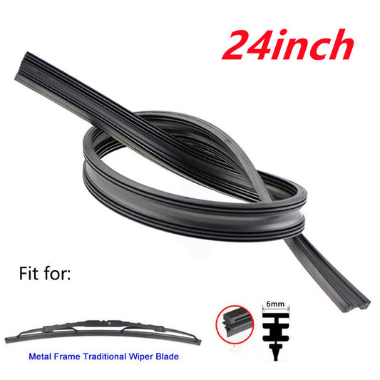 4-Piece Pack of 24-inch Car Frame Windshield Scraper Replacement Strips