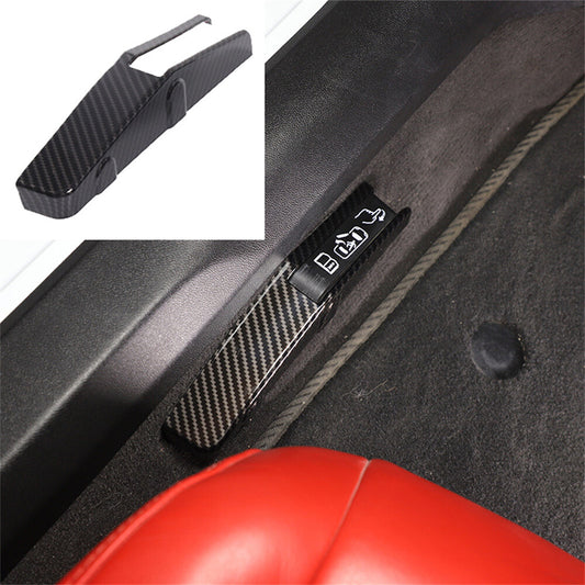 Carbon Fiber ABS Left Door Forced Door Opening Switch Trim for Corvette C8 2020+