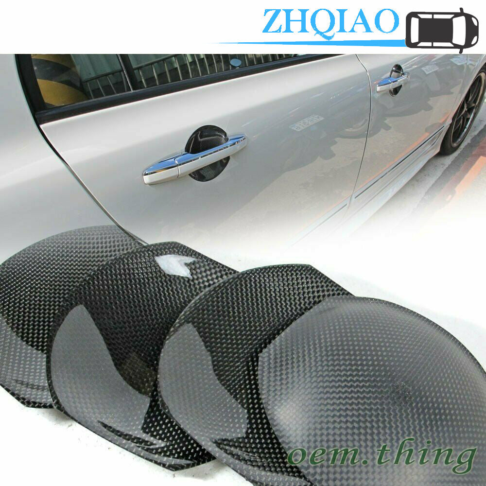 Carbon Fiber Handle Door Bowl Cover Trim for Honda for Civic 8th Gen Sedan 06-11