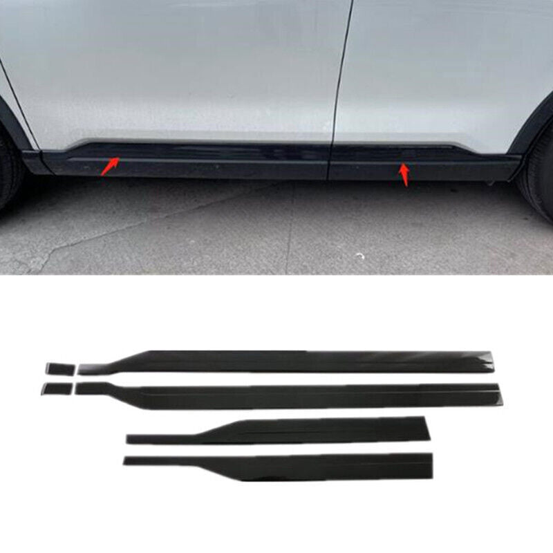 6X Glossy Black Body Side Moulding Stripe Cover Trim for Honda CR-V CRV 2023-24