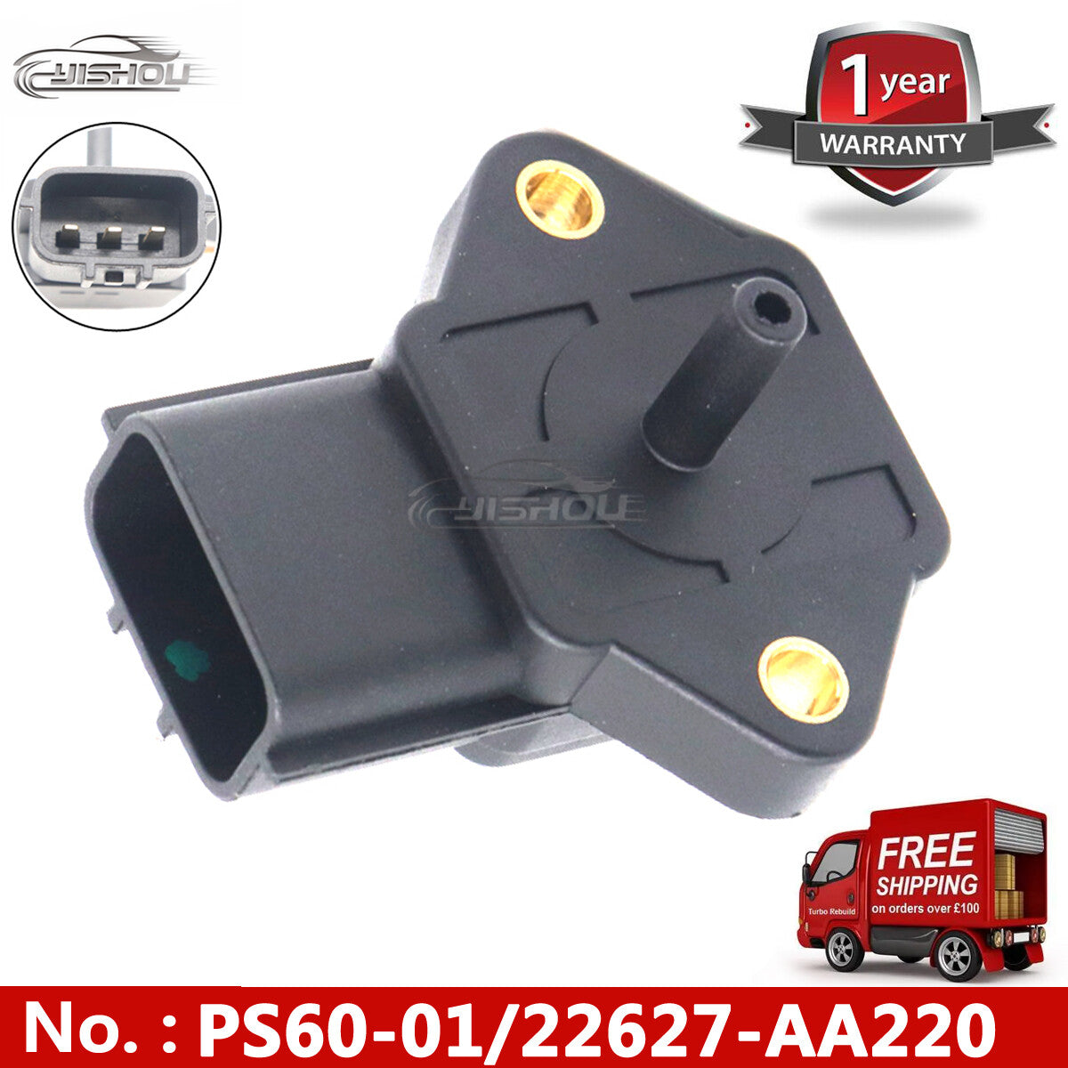 new 22627AA220, BP4W18211 manifold absolute pressure sensor suitable for Mazda and for Subaru vehicles.