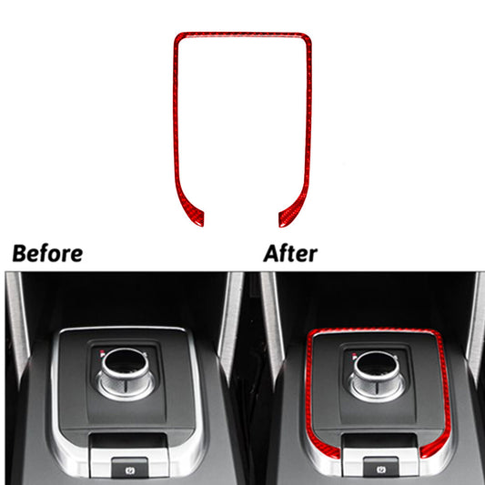 Red Carbon Fiber Switching Console Frame Trimming for Land Rover Discovery Sport 15-19
