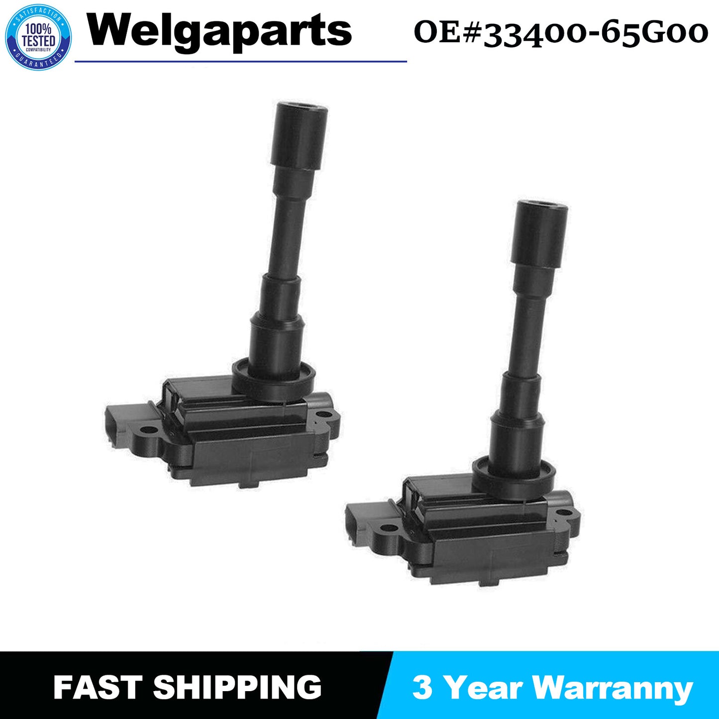2x 33400-65G00 Fits for Suzuki Esteem 1999-2001 for SWIFT 2007-17 New Ignition Coil