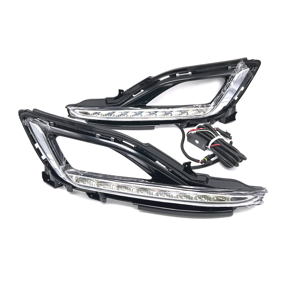 2PCS LED Fog Lamp Left Right Daytime Running Light for Hyundai Sonata 9 15-16