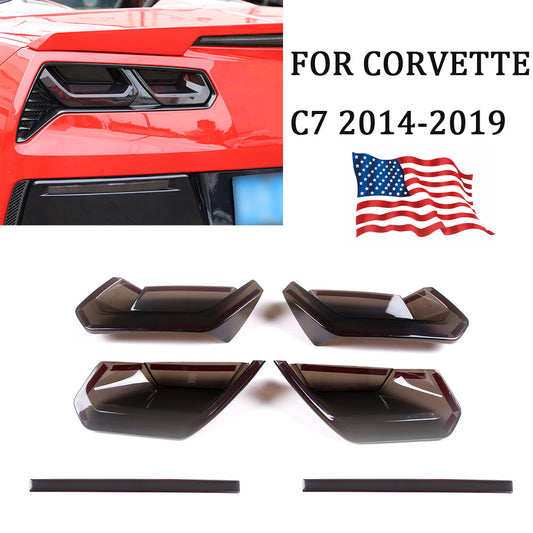 Red ABS console armrest box cover trim for Corvette C7 2014-2019
