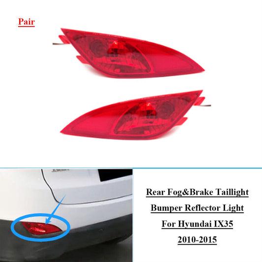 2pcs Rear FogBrake Taillight Bumper Reflector Lights for Hyundai IX35 2010-2015