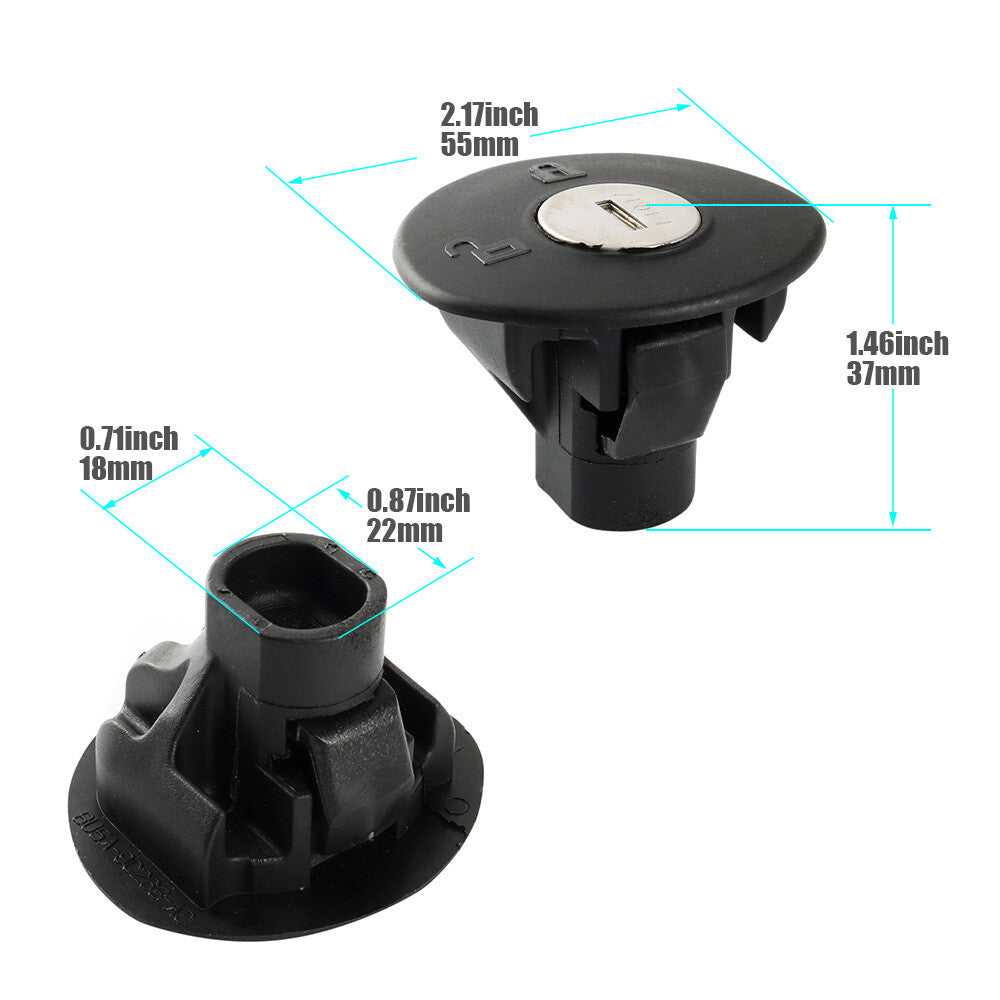 for Ford F-150, locking gas tank cap plug cover with 2 keys 8U5Z9C268B